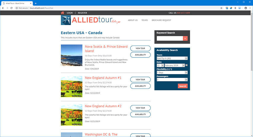Distinctive Systems Tour Booking System (TBS) Client